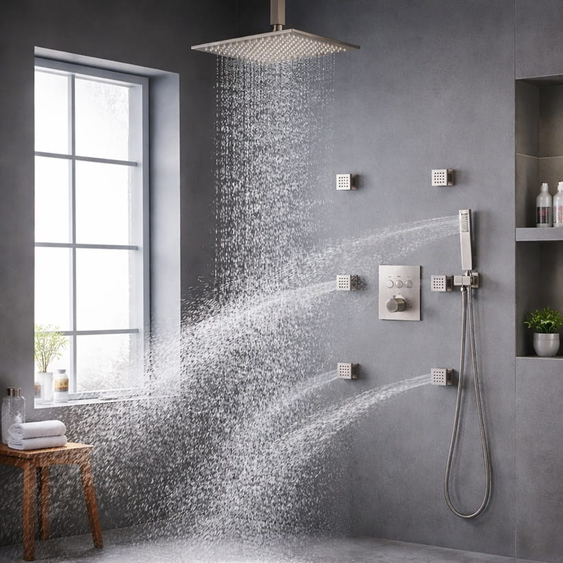 LuxeSpa ceiling mount shower head